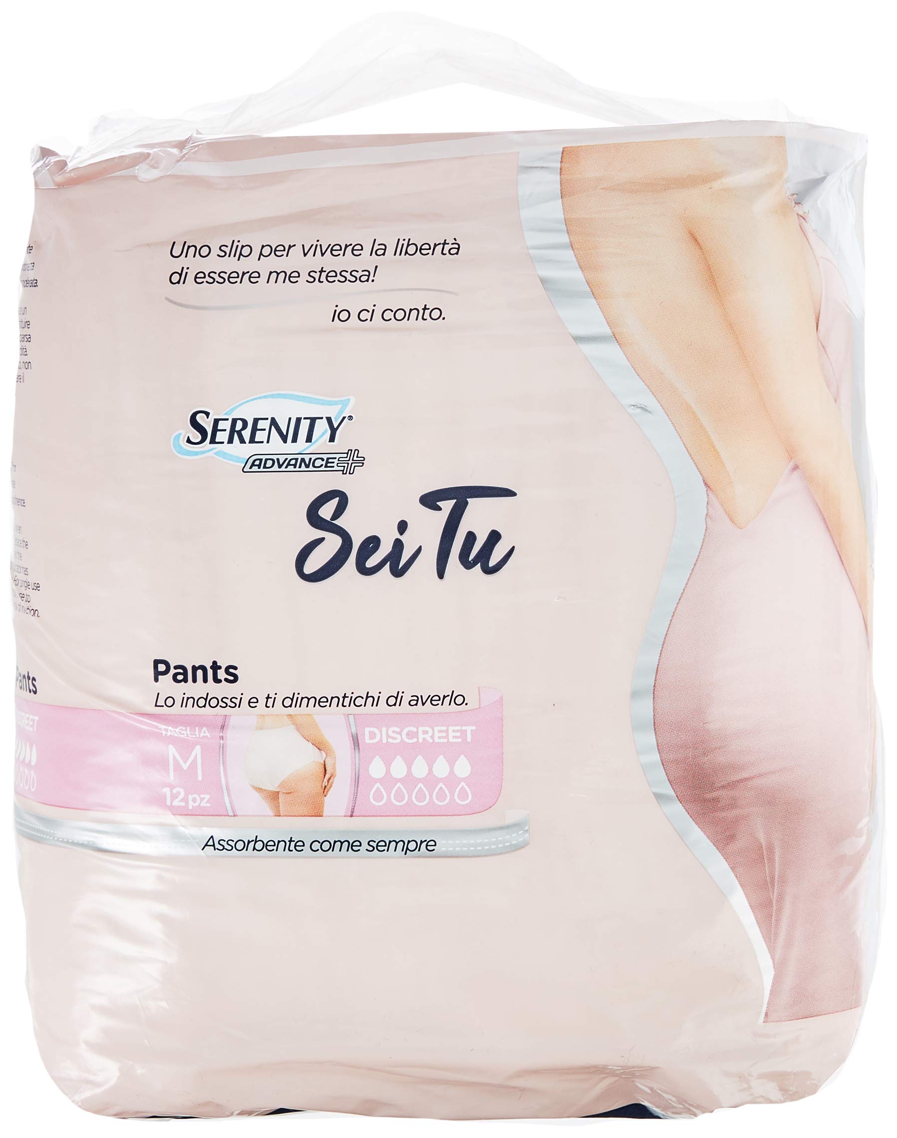 Serenity Advance Pants Sei Tu Discreet Medium Size, 1 Pack of 12