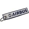 Airbus Pilot Aviation Key Chain - Airbus Aircraft - Woven Key Tag - Aircraft Airplane Airbus