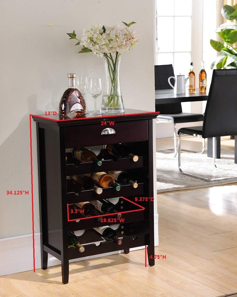 Amazon Com Kings Brand Furniture Wood Buffet Wine Rack Cabinet