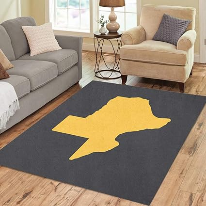 Amazon Com Semtomn Area Rug 3 X 5 Austin Texas Yellow