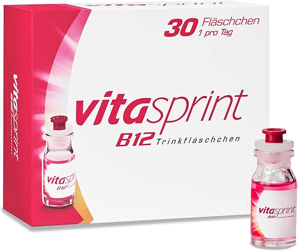 Vitasprint B12 – Vitasprint B12 Trinkfläschchen, 30 St. – Hochdosiertes Vitamin B12 mit wertvollen Eiweißbausteinen für mehr geistige und körperliche Energie. Bei Müdigkeit und Abgeschlagenheit