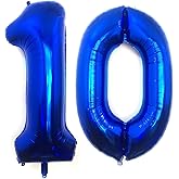 40 Inch Navy Blue 10 Number Balloons Giant 10 Balloons Navy Blue Birthday 10 Balloons 10th Birthday Anniversary Events Party Decorations Supplies