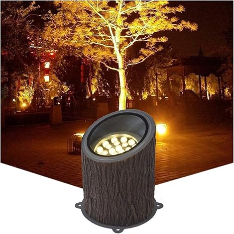 Amazon Co Jp 屋外ライトアップツリー 屋外 スポットライト シミュレーション木の切り株ライト 屋外庭園景観照明 調整可能な角度 Ac85 265v Ledプロジェクションライト Ip66防水 Color Blue Light パワー 6w ホーム キッチン