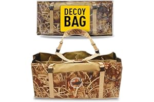 DecoyPro 12 Slot Duck Decoy Bag - Hunting Equipment to Protect Duck Decoys - Padded & Adjustable Shoulder Strap - Duck Hunting Accessories with Water & Dirt Drain System