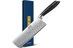 HOSHANHO 7 Inch Nakiri Knife, Japanese High Carbon Powder Steel Vegetable Cleaver Knife for Chopping, Razor Sharp Multipurpos