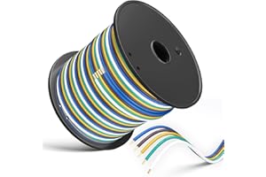 LIMICAR Trailer Wiring Harness, 100FT Bonded, 18 Gauge 5 Way Trailer Wire, RV Camper Towing Boat (Green, Yellow, Brown, Blue, White)