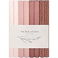 NICROLANDEE 8 Rolls Rose Gold Premium Crepe Paper Rolls for DIY Gift Wrapping Paper Crafts Birthday Wedding Holiday Paper Flower, 20 inches Wide by 6.56 ft Long, 4 Colors