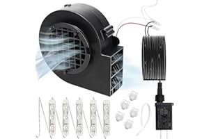 CYXG Replacement 1A Blower for Christmas Inflatables, 1.25A Adapter for Christmas Yard Inflatable Blow Up Outdoor Holiday Yard Inflatables Decorations Replacement Fan Blower, Adapter, 5 LEDs Bulbs Set