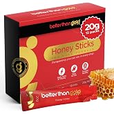 Better than Gold Honey Packets for Men - 12 Pack 20g Each - Premium Herbal Blend with Black Ginger &amp; Ginseng - Natural Energy Vitality &amp; Stamina Support - No Spill Sachet