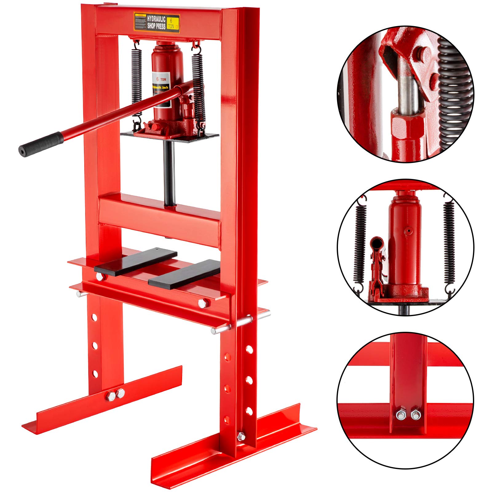 Mophorn Hydraulic Shop Press 6 Ton HFrame Hydraulic Press 13227lbs w/Heavy Duty Steel Plates