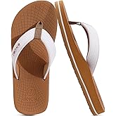 ONCAI Men's Rubber Flip Flops Trendy Summer Beach Pool Shower Sandals with Yoga Mat Non-slip Outdoor Cushion Soles