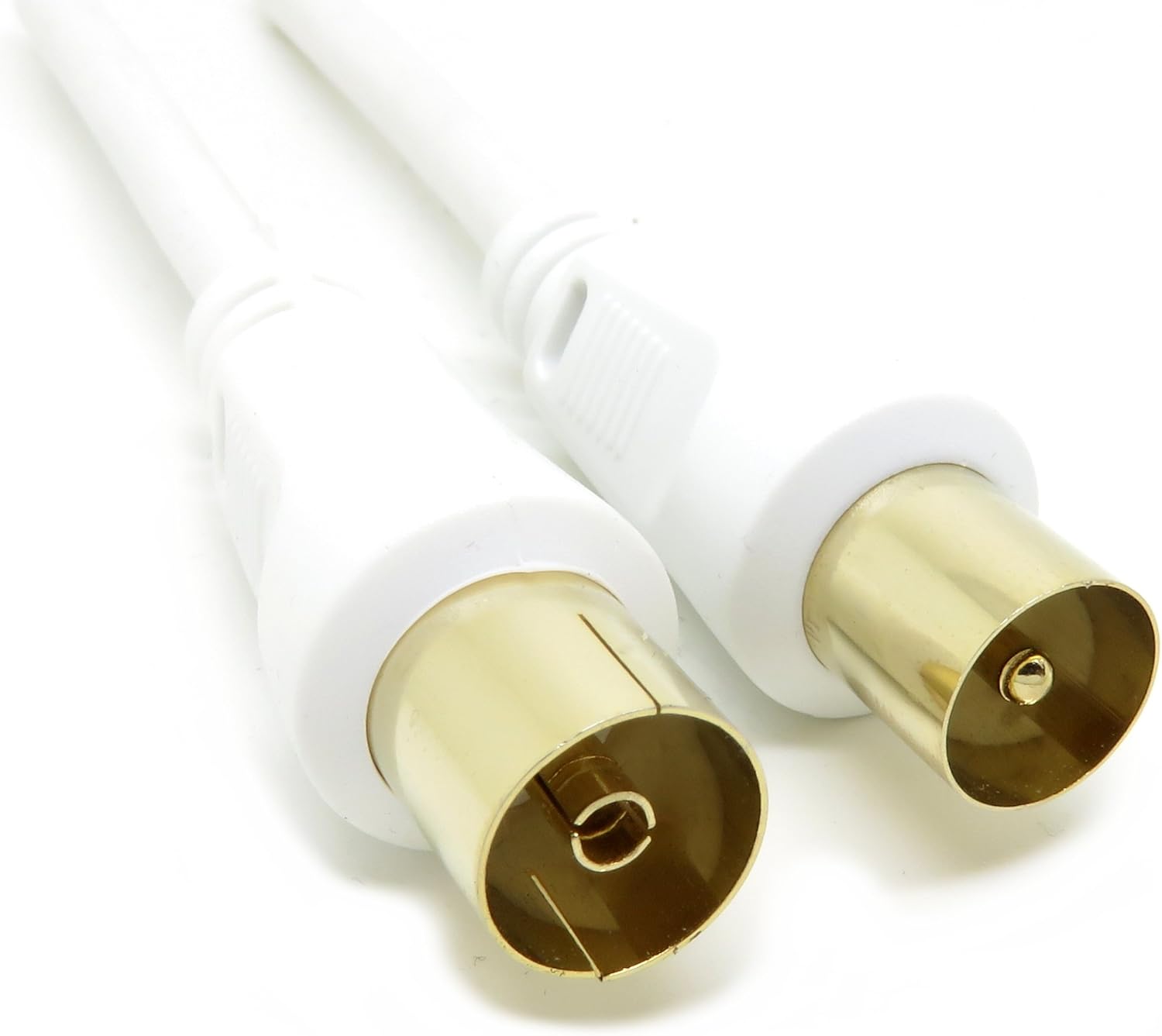 2M White Coaxial RF TV Aerial Male to Female Socket Amazon.co.uk