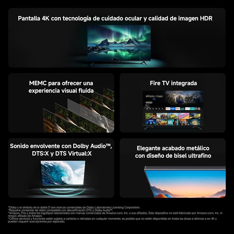 TV 43 Pulgadas 2026, 4K UHD Smart TV Fire OS8 HDR10 L43MB-FAVEU