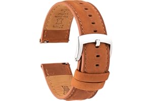 CORROPELLE Leather Watch Bands Quick Release, Vintage Elegant Top Grain Leather Watch Band Straps Replacement for Men and Women, Watch and Smartwatch, Choice of Width - 18mm 19mm 20mm 21mm 22mm