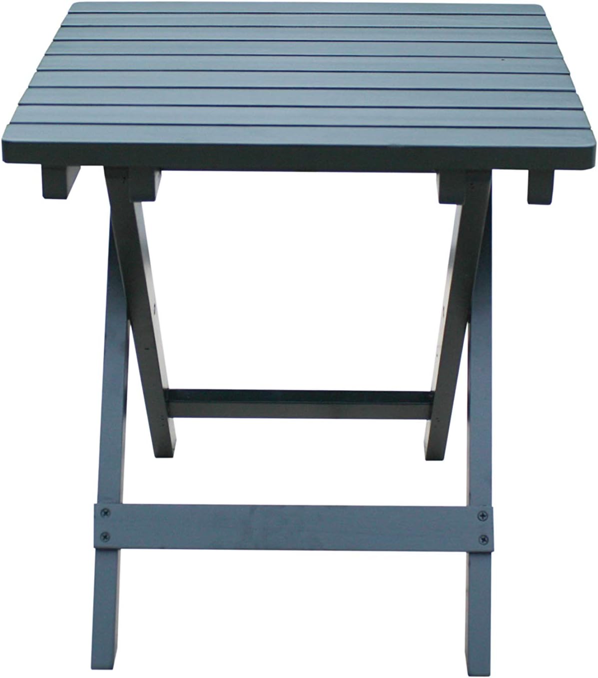 Rockingrocker - T033SWT White Wooden Rectangular Folding Side Table - No Assembly Required - Suitable for Porch and Indoor - W15.75 x D17.72 x H18.9 Inches: Kitchen & Dining