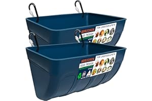 APRICOCK Chicken Feeder Waterer, Goat Feeder - 2 Pack, 5.5 Quart, for Goats Chickens Duck Sheeple Dogs Piglets Deers Gooses, Turkeys, Goat Supplies(Appearance Patent Product)