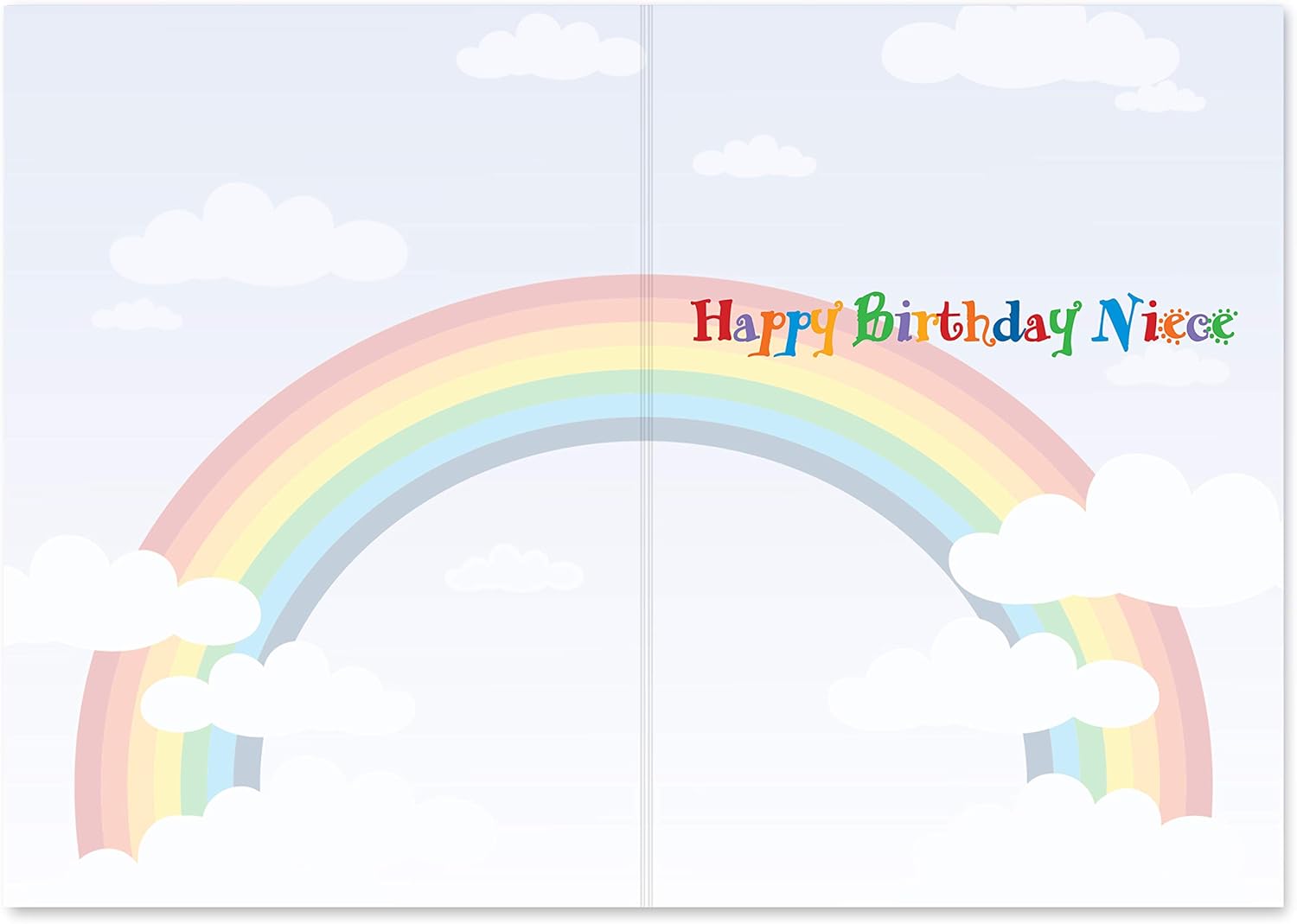 Clarabelle Cards - Happy Birthday Niece Greetings Card with Lovely Poem Verse sold by Card Candy, rainbow, A7 - Image 3