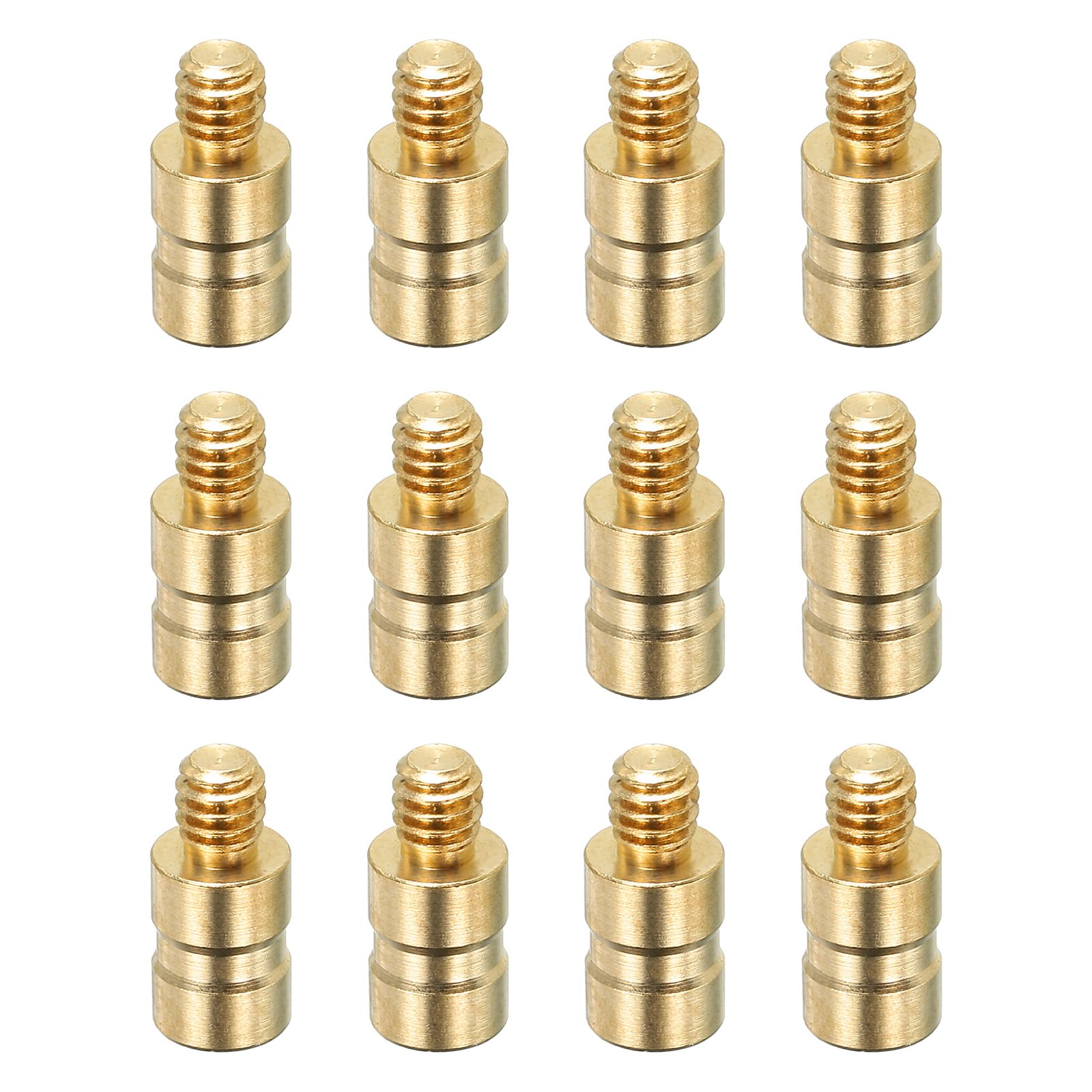 PATIKIL 25 Grain Archery Arrow Brass Insert, 16 Packs Insert Screw Copper Brass Arrow for .244/6.2mm Carbon Arrows