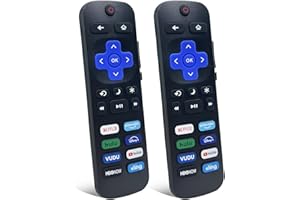 [2-Pack] Replacement Remote for All Roku TV with TCL TV/Hisense TV/Onn/Sharp/Element/Philips/Insignia/Jvc/RCA Smart Roku TVs 