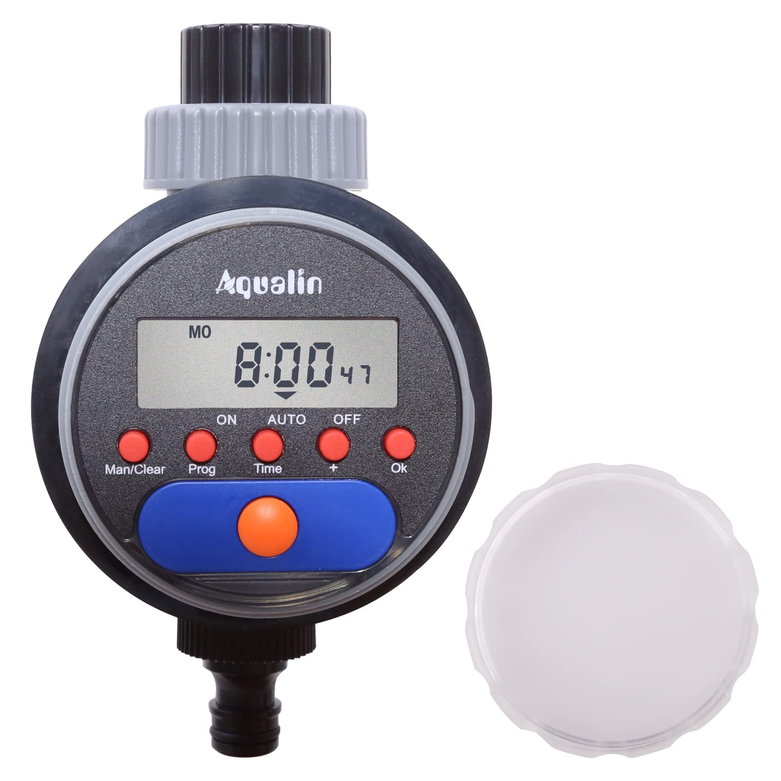 Aqualin Hose Timer, Watering Timer, Irrigation Timer with Ball Valve Automatic Irrigation Computer Water Computer Update Timer Irrigation System for Garden Yard (with Display)