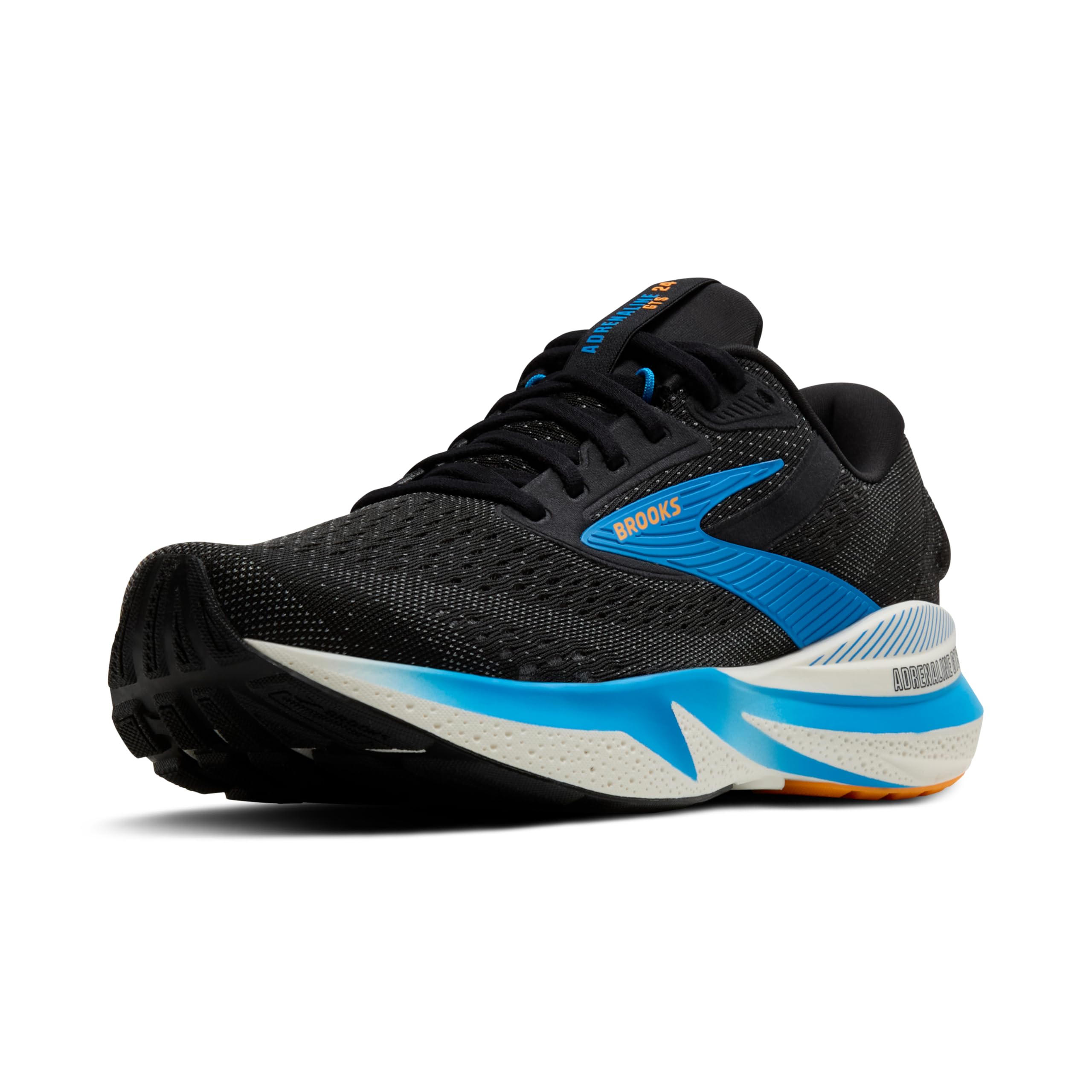 Brooks Men’s Adrenaline GTS 24 Supportive Running Shoe - Black/Ebony/Cloissonne - 7 Medium Image