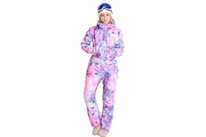 Bluemagic Womens Snowsuit One Pieces Ski Suits Jumpsuits Colorful Coveralls Snowboard Jackets