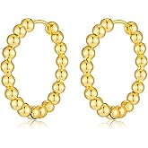Chunky Hoop Earrings for Women Thick Minimalist Geometric Huggie Hoop Earrings Dainty Thick Y2K Preppy Earrings
