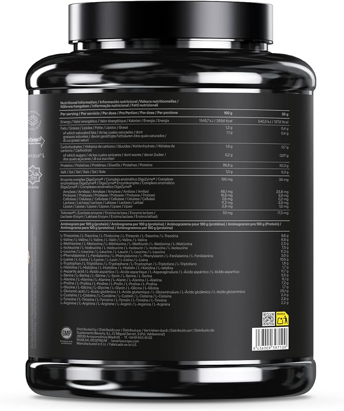 Beverly ISOLATE CFM – Proteína Aislada de Suero Premium (Whey Isolate) | 30 g Proteína | Baja en Lactosa y Sin Azúcares Añadidos | 58 Servicios | Desarrollo Muscular (2 Kg, Chocolate Cookies)