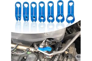 neynavy 7 PCS AC Fuel Line Disconnect Tool Set, Includes 1/4 5/16 3/8 1/2 5/8 3/4 7/8 Inch, Universal Automotive Transmission Oil Cooler Line Quick Disconnect Kit Fuel Line Removal Tool (Blue)