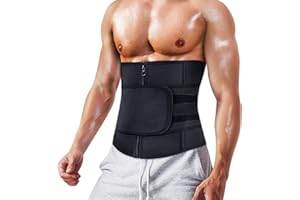 MOLUTAN Men Waist Trainer Trimmer for Weight Loss Tummy Control Compression Shapewear Sweat Belt Body Shaper