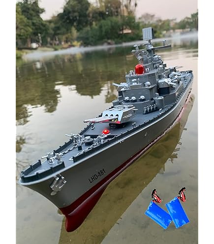 Amazon.com: LOCHE Remote Control Battleship, LHD-881 1/390 2.4G RC