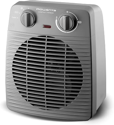 Compact Power, Termoventilatore Compatto per Piccoli Spazi, Ventilazione Calda e Fredda, Modalità Turbo e Eco, 2 Livelli di potenza, Sicuro e Potente, 2000 W, Grigio, SO2212