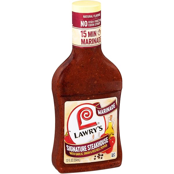 LAWRY’S SIGNATURE STEAKHOUSE WITH GARLIC, ONION & RED BELL PEPPER MARINADE, 12 FL OZ