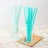Karat C9125 (Aqua) 10.25" Giant Straws (8mm Diameter), Paper-Wrapped, Aqua (Case of 1200)