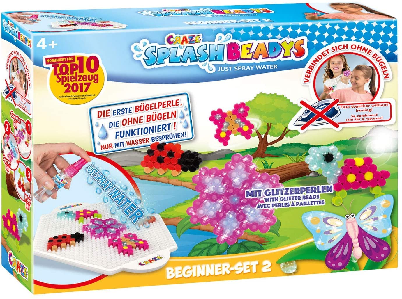 CRAZE Splash Beadys Beginner Set Fuse Water Beads Craft Kit for Girls 15308 Multi-Colour