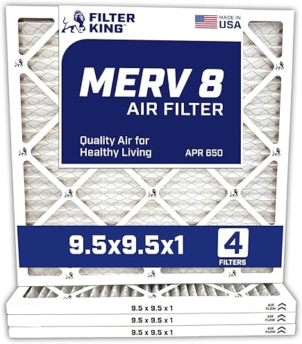 Filterbuy 15x25x1 Air Filter MERV 8 Essential Dust & Allergy Defense (6-Pack), Electrostatic Pleated HVAC AC Furnace Filters Replacement, Made In USA (Actual Size