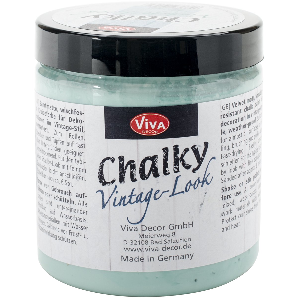 Viva Decor Acrylic Chalky Vintage-Look Paint 8 oz-Aqua