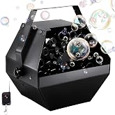 ATDAWN 1L High-Capacity Automatic Bubble Machine with 45ft Remote, Professional Metal Bubble Blower for Wedding Party Stage Event Indoor Outdoor Use &ndash; Adult Supervision Required