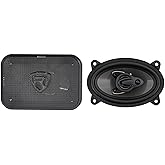 Pair Rockville RV46.3A 4x6" 3-Way Car Speakers 500 Watts/70 Watts RMS CEA Rated