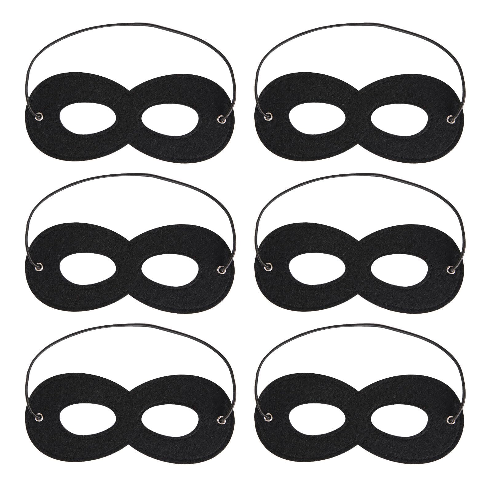 EUPSIIU 6 Pieces Masquerade Eye Mask, Masquerade Mask, Felt Eyemask, Costume Props for Mardi Gras Party Masks, Halloween Carnival Accessories, Fancy Dress Masquerade Accessories
