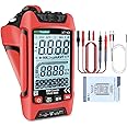 Xin Tester Digital Multimeter, 9999 Counts TRMS Auto-Ranging Voltmeter, Accurately Measures AC/DC Amp Ohm Voltage Meter Capacitance Frequency Diode with Backlight Flashlight