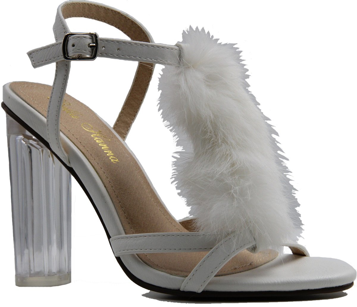 hanna transparent heeled sandal