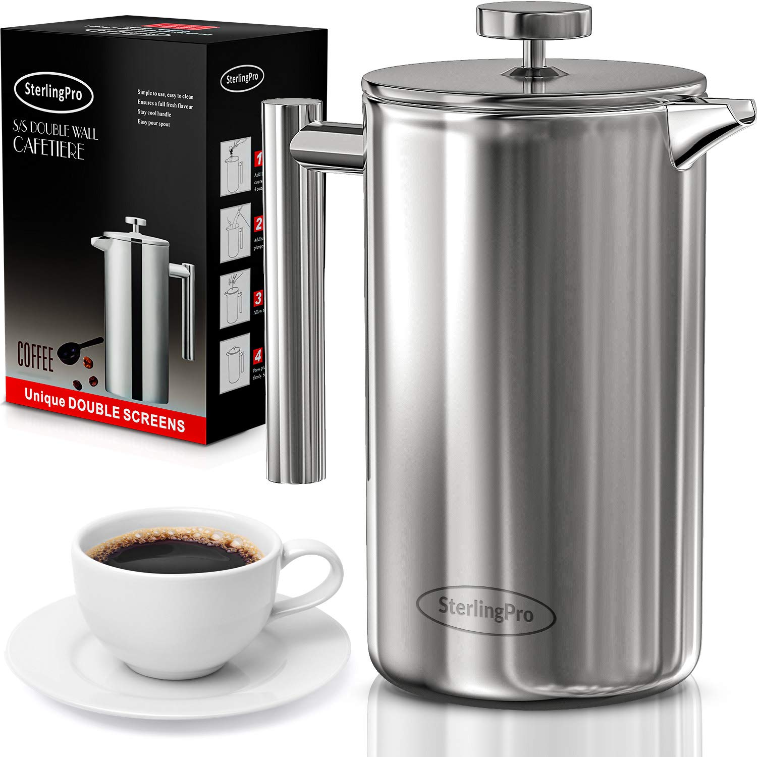 Unusual French Press Coffee Maker SterlingPro French Press Coffee