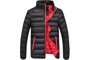 Quilted Jacket for Men Insulated Puffer Jackets Lightweight Full Zip Winter Jacket Warm Windproof Down Jackets