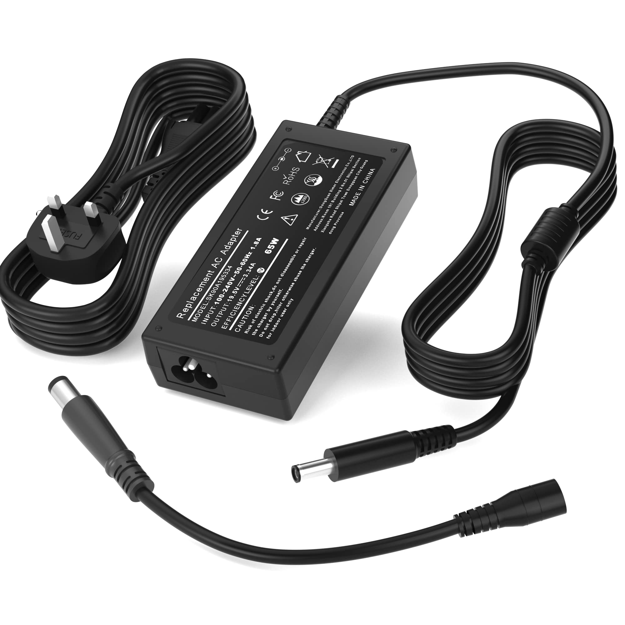Adaptake 65W Laptop Charger Compatible with Dell Latitude 3550 3450 3410 3420 3440 3520 3540 7400 E5470 E5440 E6230 E6420 E7240 E7440 3190, Inspiron 11 13 15 17 3000 5000 7000 N5110 3505 3793
