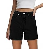 SANMM Jean Shorts Womens High Waisted Summer Stretchy Denim Short Casual Hot Jorts with Pockets