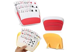 4 Pcs Card Holders for Playing Plastic Hands Free Card Holder Stands Decks 3 Layers Foldable for Family Game Nights Canasta P