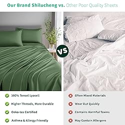 Shilucheng Tencel Sheets 4 Piece, 100% Eucalyptus