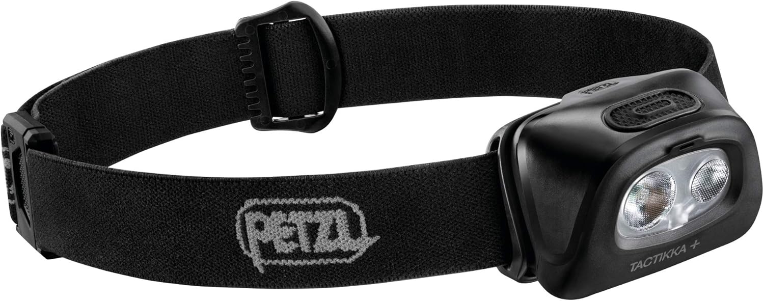 PETZL, TACTIKKA + Headlamp, 350 lumens, Ultra-Compact Headlamp, Black : Sports & Outdoors