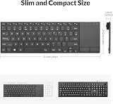 Rii K22S Wireless Keyboard with Trackpad BT 5.0 2.4G USB Receiver Metal Frame view 9